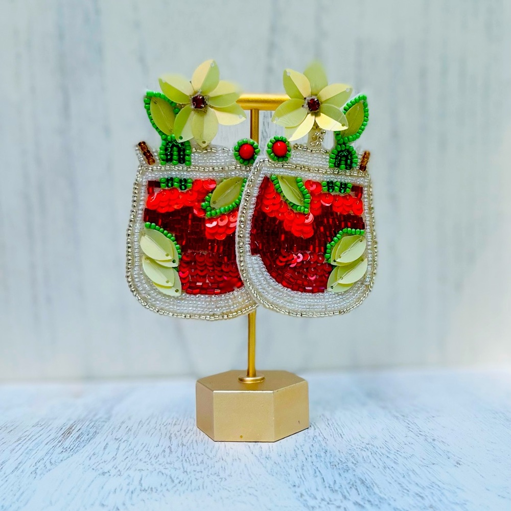 Tropical Cocktail Statement Earrings